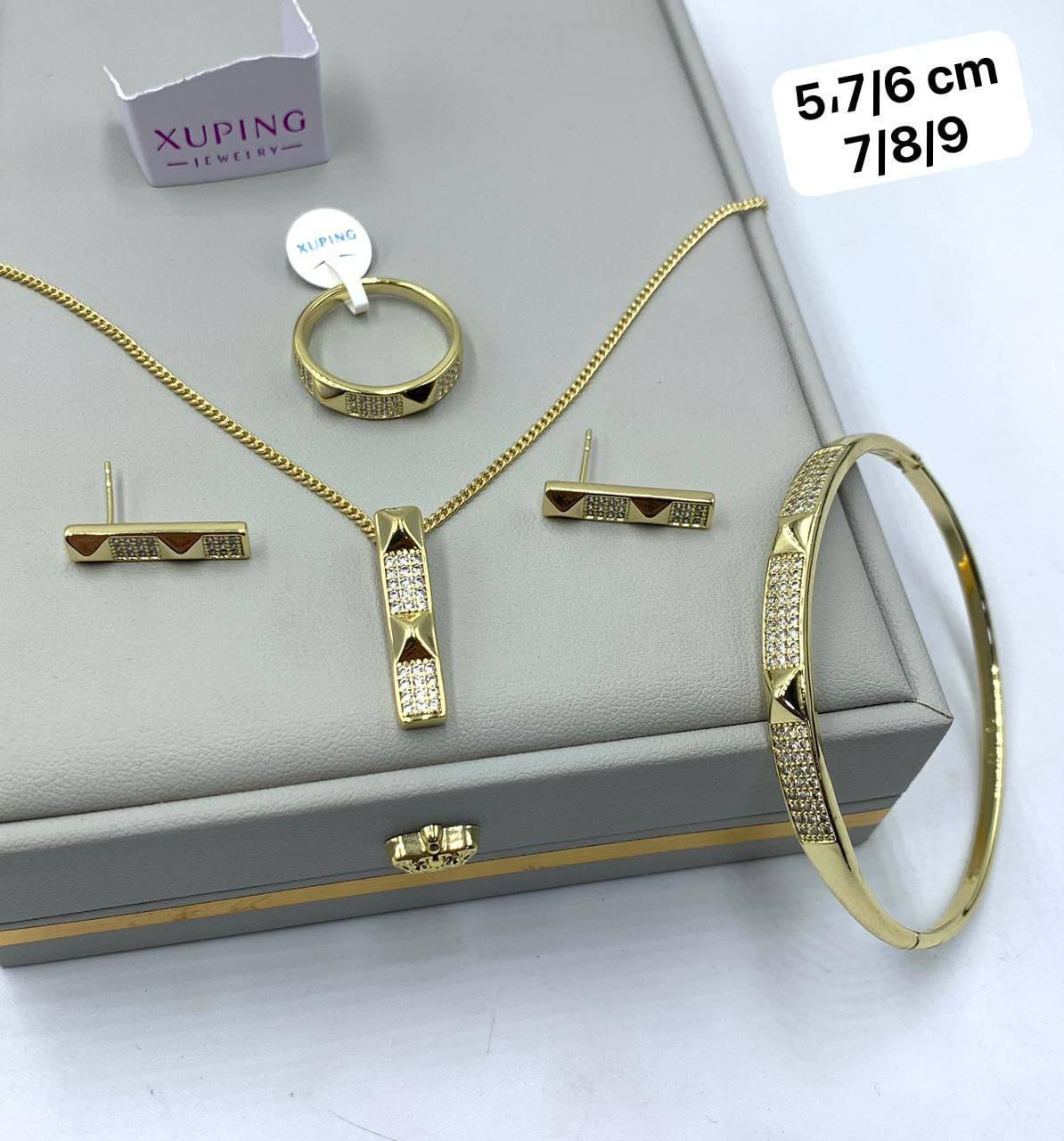 Ensemble de Bijoux XP Doré Torsadé