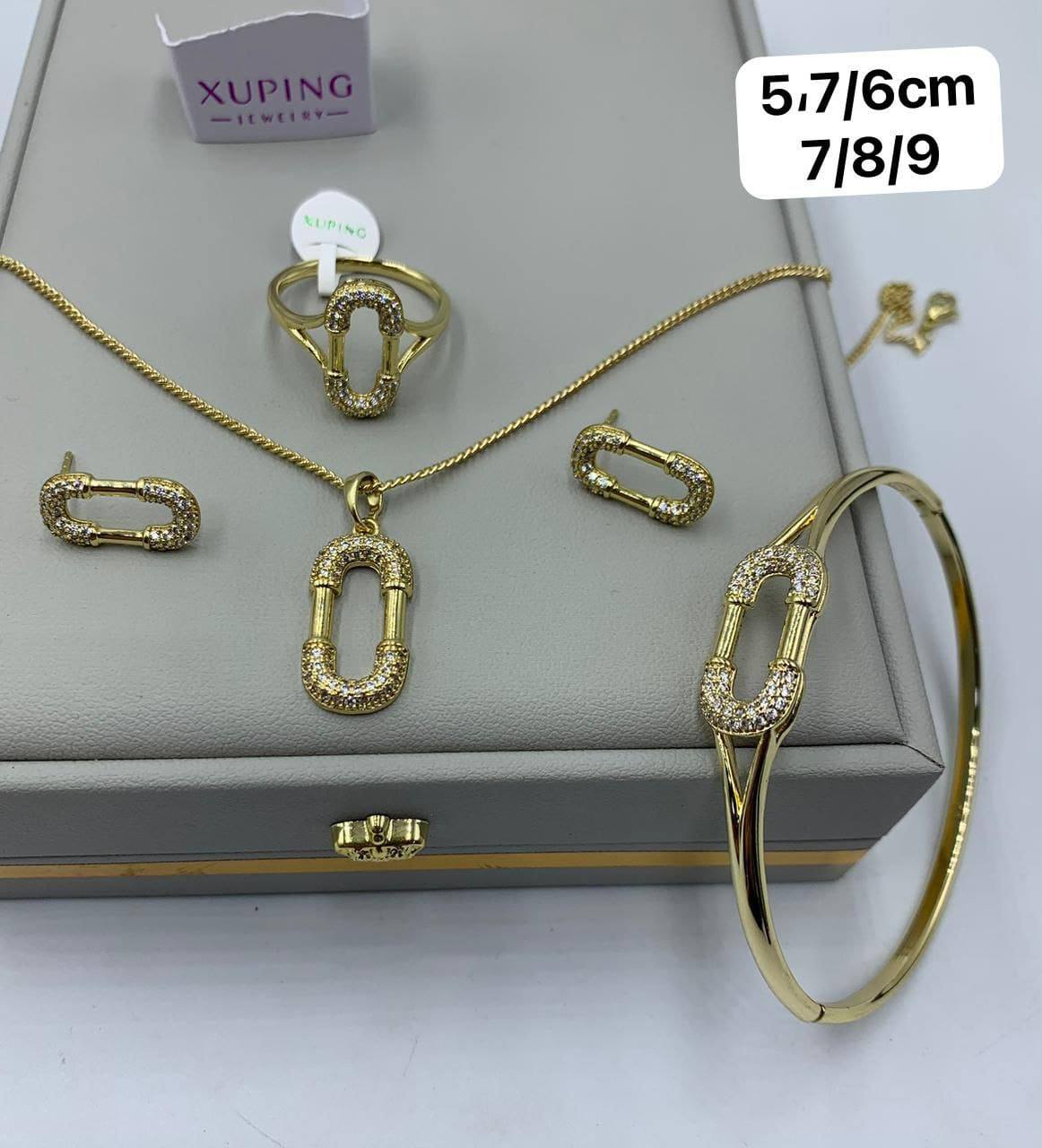Ensemble de Bijoux XP Doré Torsadé
