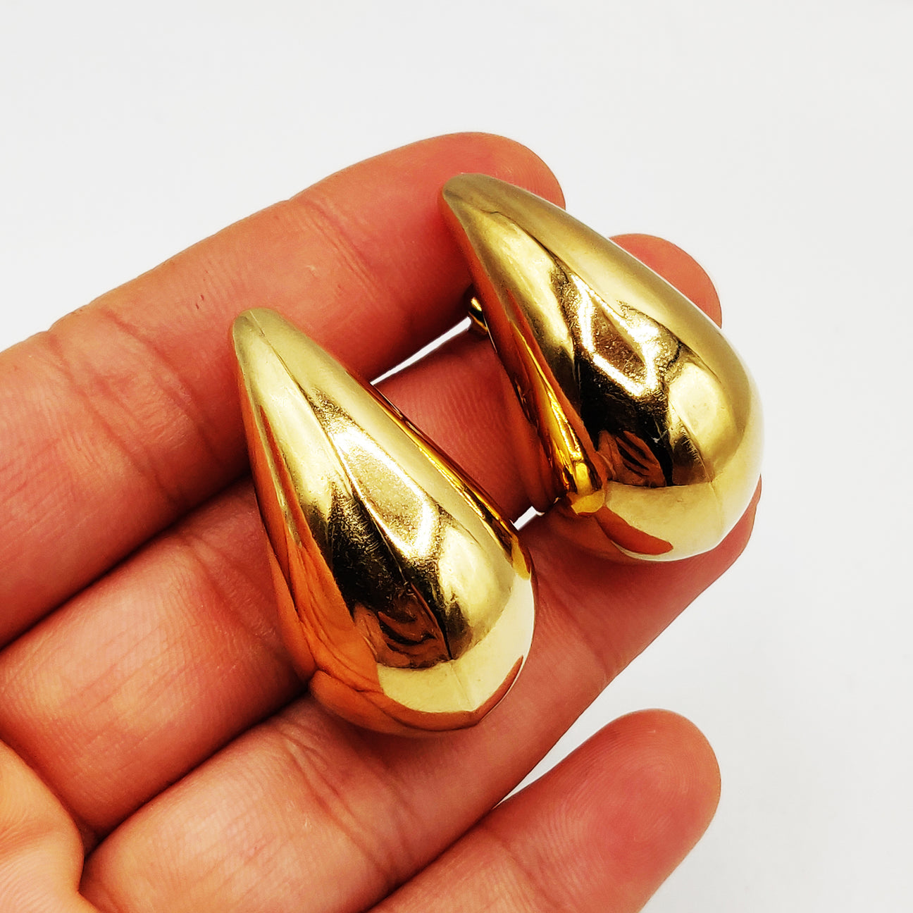 Boucles d'oreilles clip dorées 3Pcs